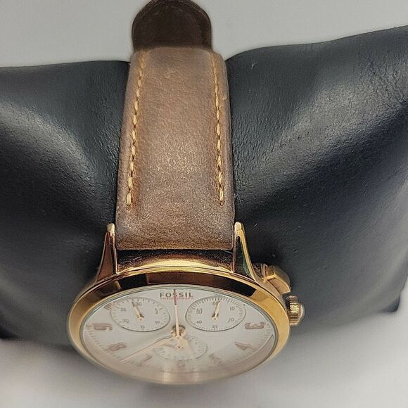 FOSSIL CH3016 Women's Brown Leather Analog Dial Quartz Genuine Wrist Watch BC265 - Picture 5 of 11